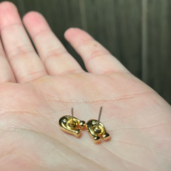 Coach earrings with purple stone - Picture 2 of 4